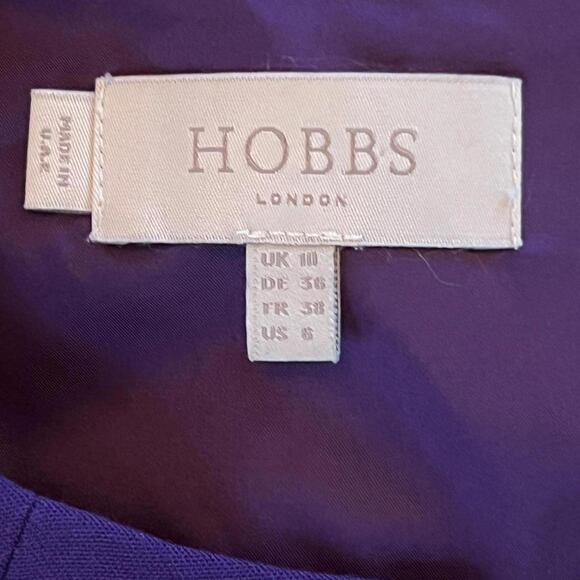 Vintage Hobbs London tailored purple midi dress 💜 size US 6 - Picture 5 of 5